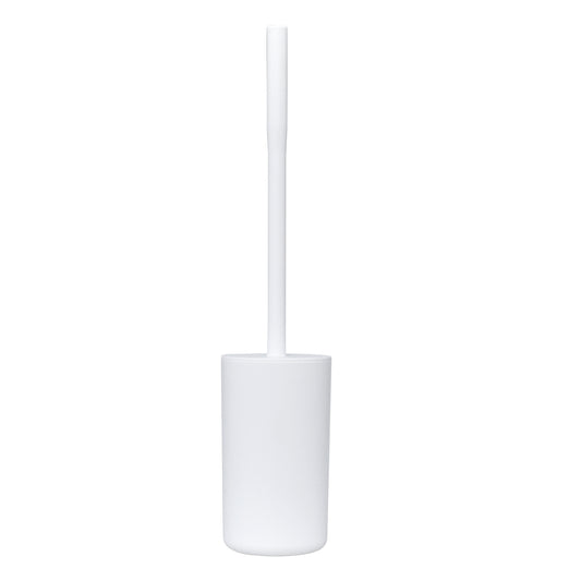 Mainstays Basics Plastic Toilet Brush and Holder Set, White